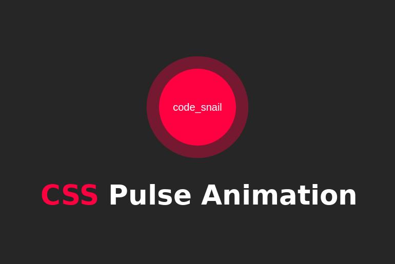 Efeito de animação de pulso CSS