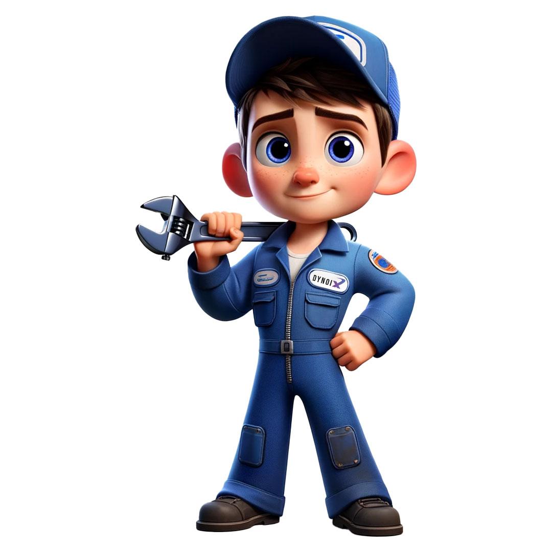 Mascote Dynoix Agência Cvwebdesigner®transformamos ideias em realidade!